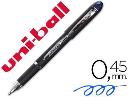 STYLO-BILLE UNIBALL JETSTREAM CRITURE MOYENNE 0.5MM ENCRE GEL GRIP ANTIGLISSE ENCRE ULTRA FLUIDE RECHARGEABLE BLEU