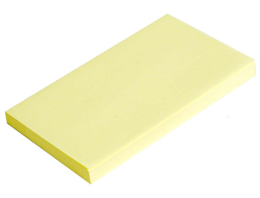 BLOC-NOTES Q-CONNECT QUICK NOTES 76X127MM 1 BLOC 100F REPOSITIONNABLES COLORIS JAUNE