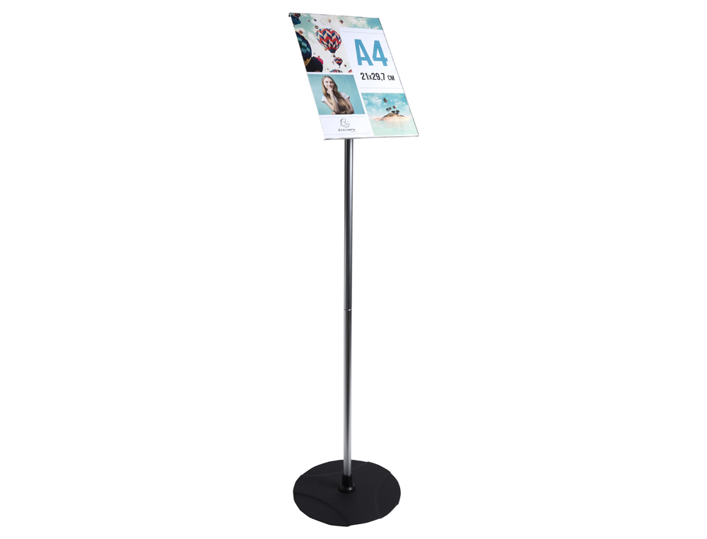 PRESENTOIR PIED EXACOMPTA ALUMINIUM VERTICAL A4 COLORIS NOIR