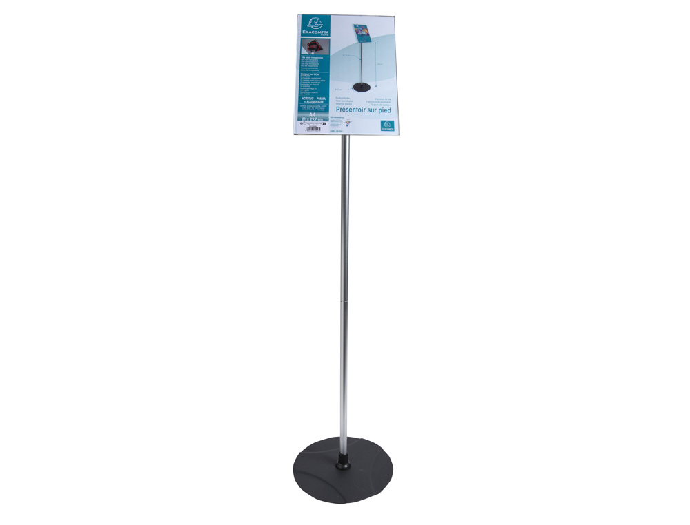 PRESENTOIR PIED EXACOMPTA ALUMINIUM VERTICAL A4 COLORIS NOIR