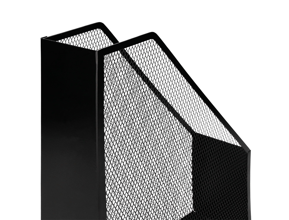 PORTE-REVUES Q-CONNECT MÉTAL MESH MAILLE MÉTALLIQUE 250X79X289MM COLORIS NOIR