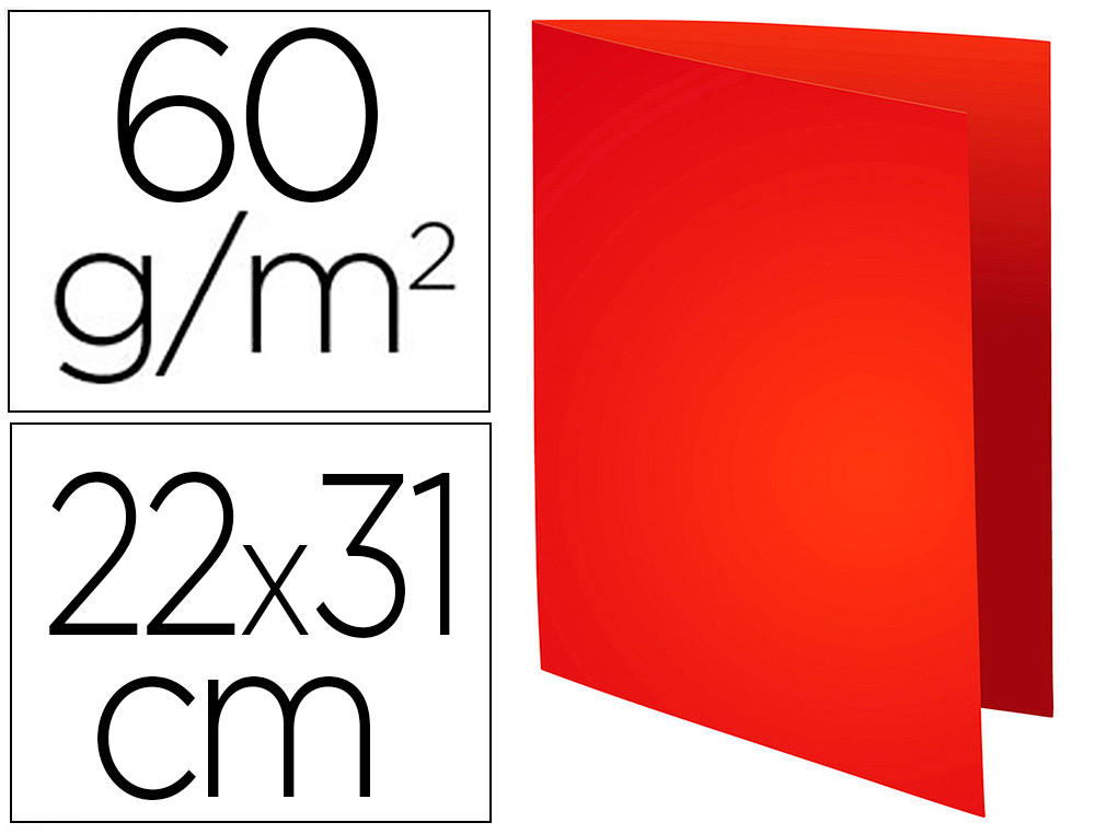 SOUS-CHEMISE EXACOMPTA SUPER 60 22X31CM COLORIS ROUGE PAQUET 250 UNITS