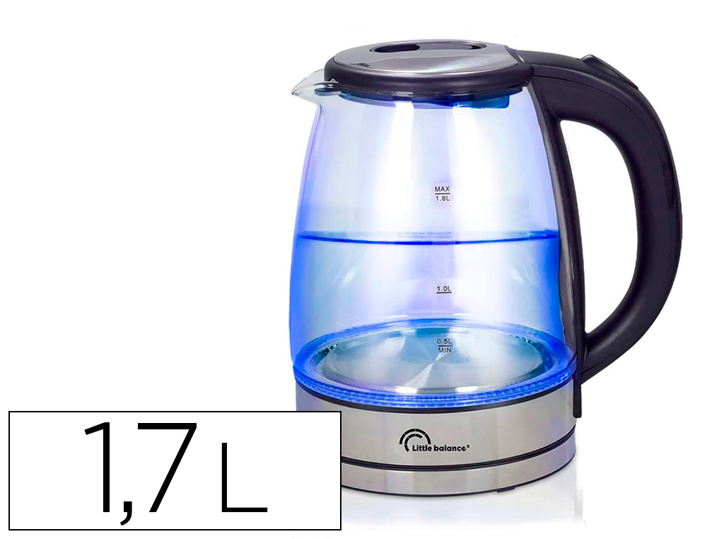 BOUILLOIRE  LECTRIQUE VERRE 1,7L 2000W SANS FIL ANTI      CALCAIRE