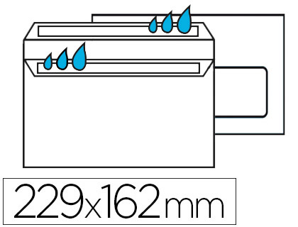 ENVELOPPE CONOMIQUE C5 162X229MM 80G AUTOCOLLANTE FENTRE 45X100MM COLORIS BLANC BOTE 500 UNITS