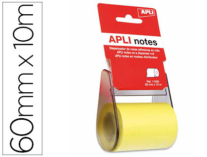 DROULEUR APLI AGIPA NOTES REPOSITIONNABLES ADHSIVES 60MMX10M LAME PLASTIQUE