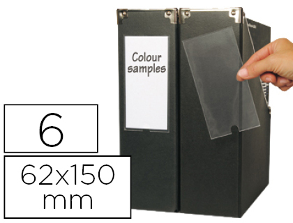 PORTE-TIQUETTES TARIFOLD 3L ADHSIF 62x150MM + BRISTOLS PRDCOUPS 6 UNITS