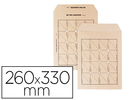 POCHETTE NAVETTE GPV KRAFT BRUN 90G 24 260X330MM SANS    GOMMAGE COURRIER INTERNE      BOITE 250 UNITES