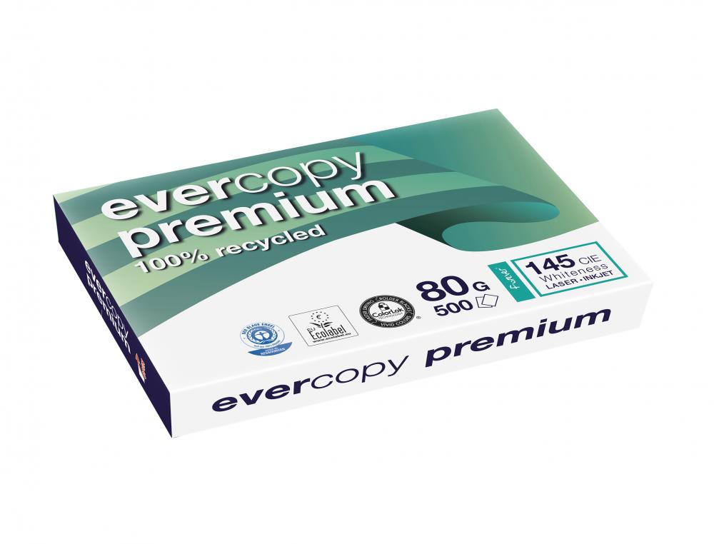 PAPIER A4 80G BLC EVERCOPYPREMRamette de papier blanc recycl A4 80G Evercopy Clairefontaine